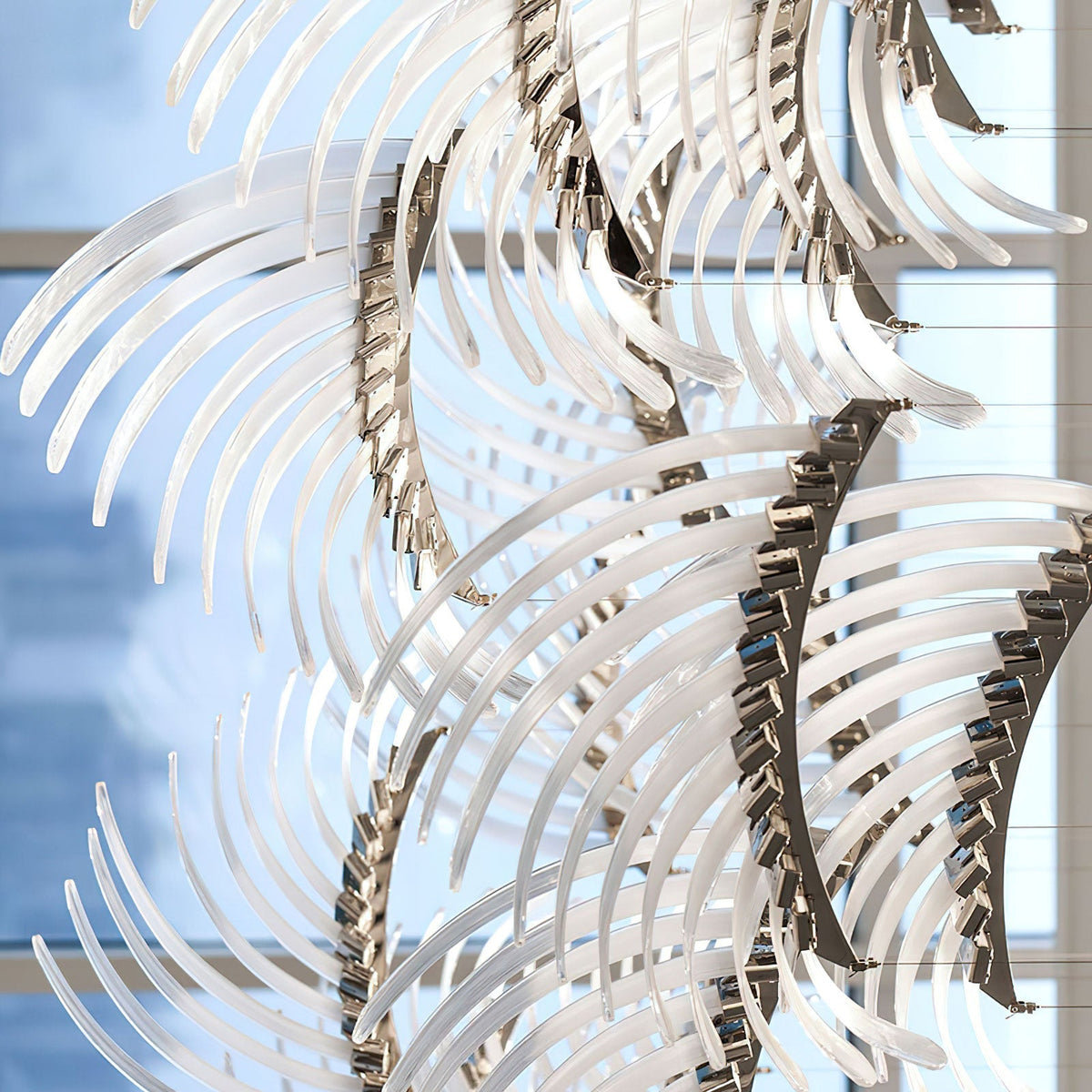 Eurrinia Verre Aile Groupe Lustre - Neutralighting