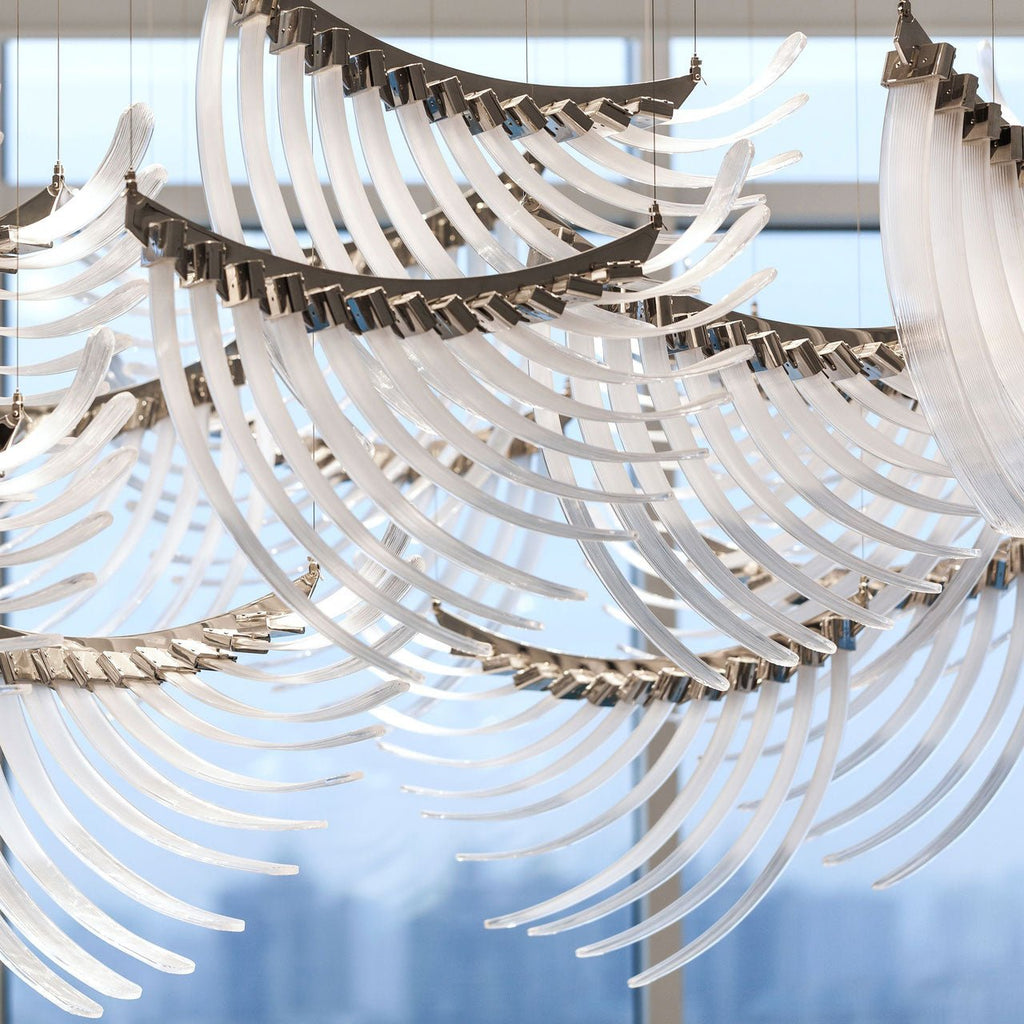 Eurrinia Verre Aile Groupe Lustre - Neutralighting