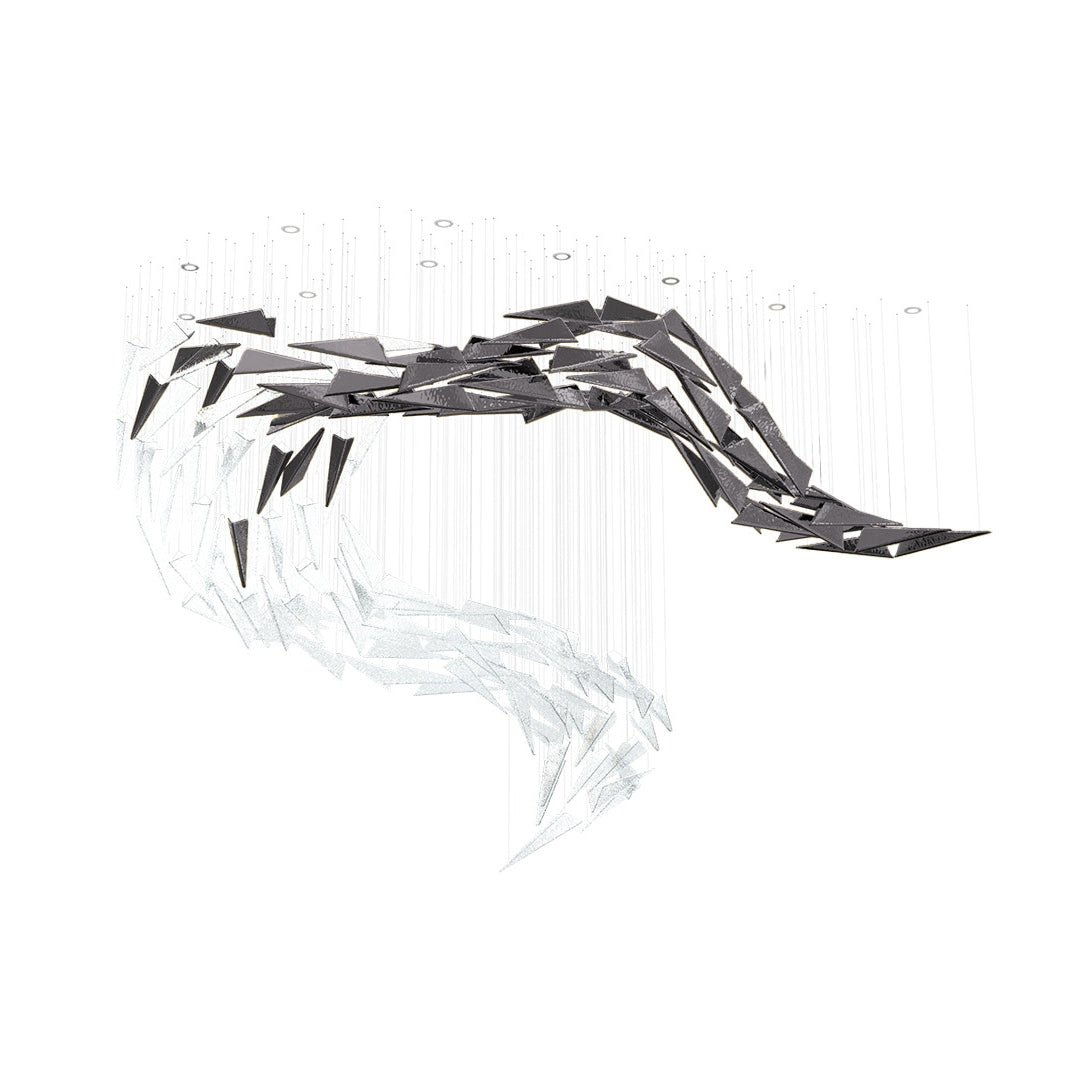 Nyvinia Verre Plume Forme Lustre - Neutralighting