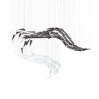 Nyvinia Verre Plume Forme Lustre - Neutralighting