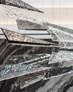 Nyvinia Verre Plume Forme Lustre - Neutralighting