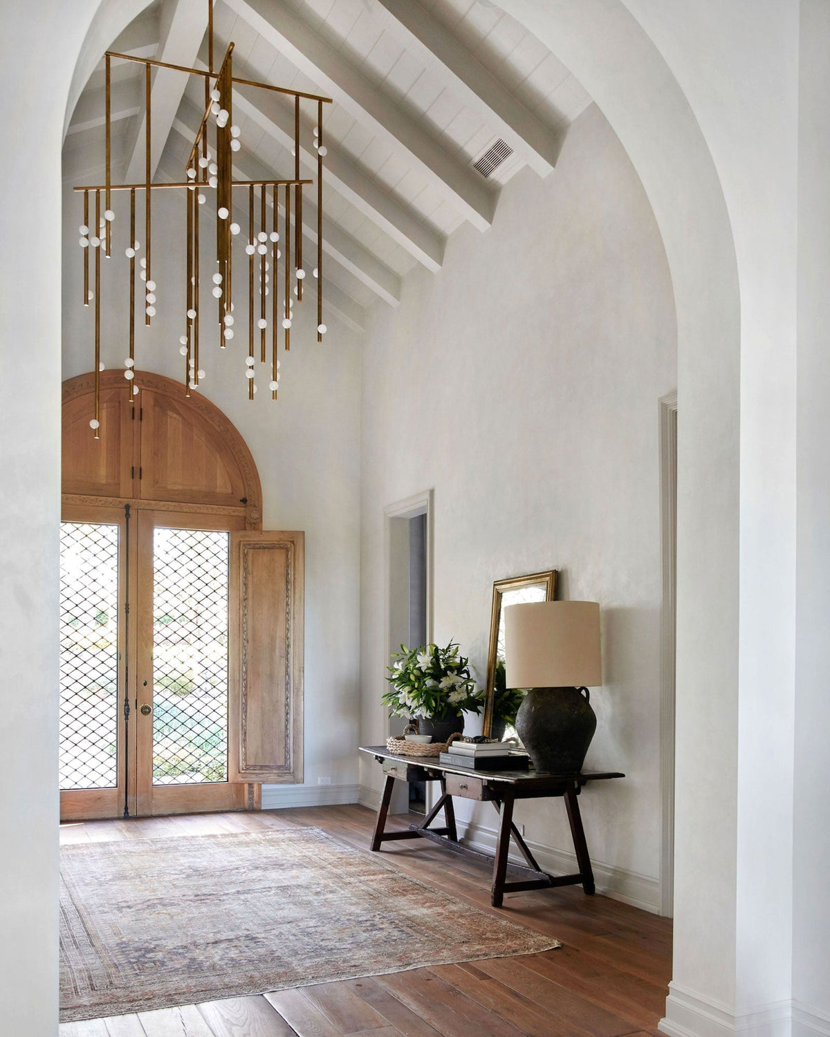 Eurzoris Chandelier Linéaire Géométrique en Laiton - Neutralighting