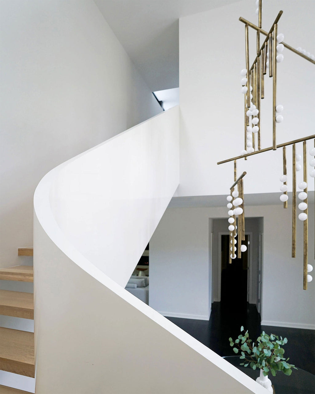 Eurzoris Chandelier Linéaire Géométrique en Laiton - Neutralighting