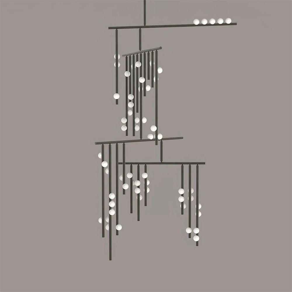 Eurzoris Chandelier Linéaire Géométrique en Laiton - Neutralighting