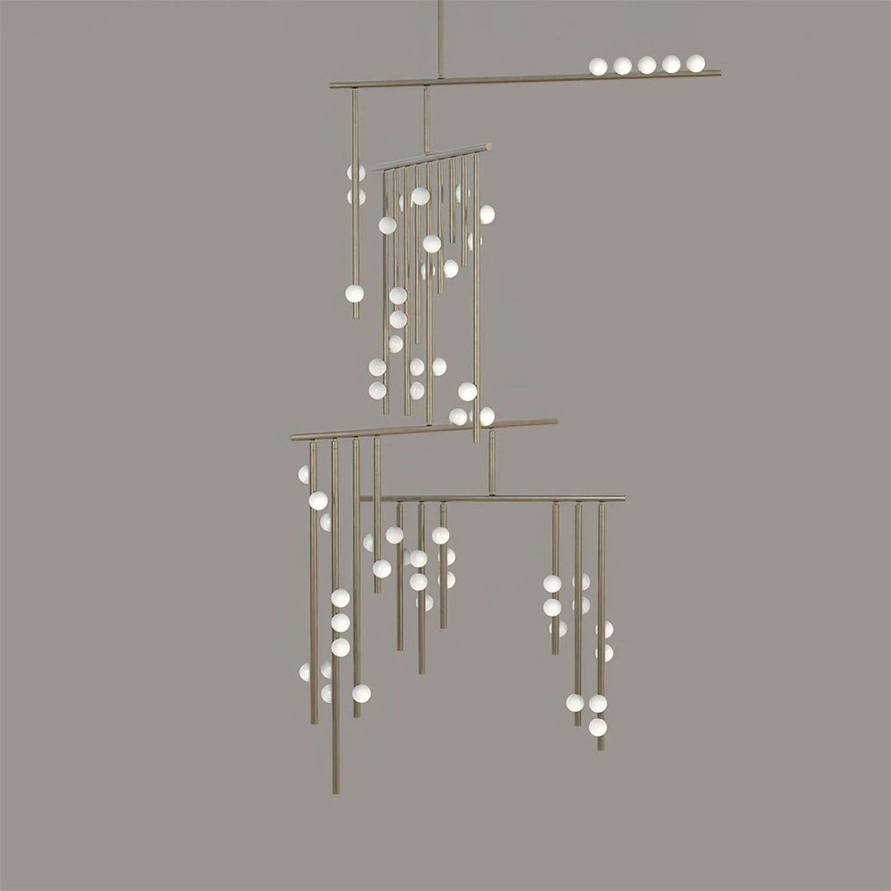 Eurzoris Chandelier Linéaire Géométrique en Laiton - Neutralighting