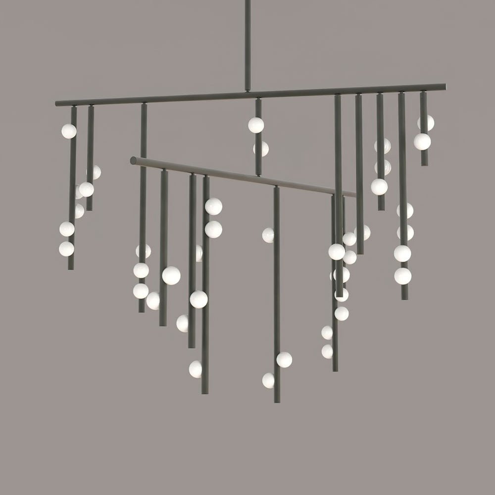 Eurzoris Chandelier Linéaire Géométrique en Laiton - Neutralighting