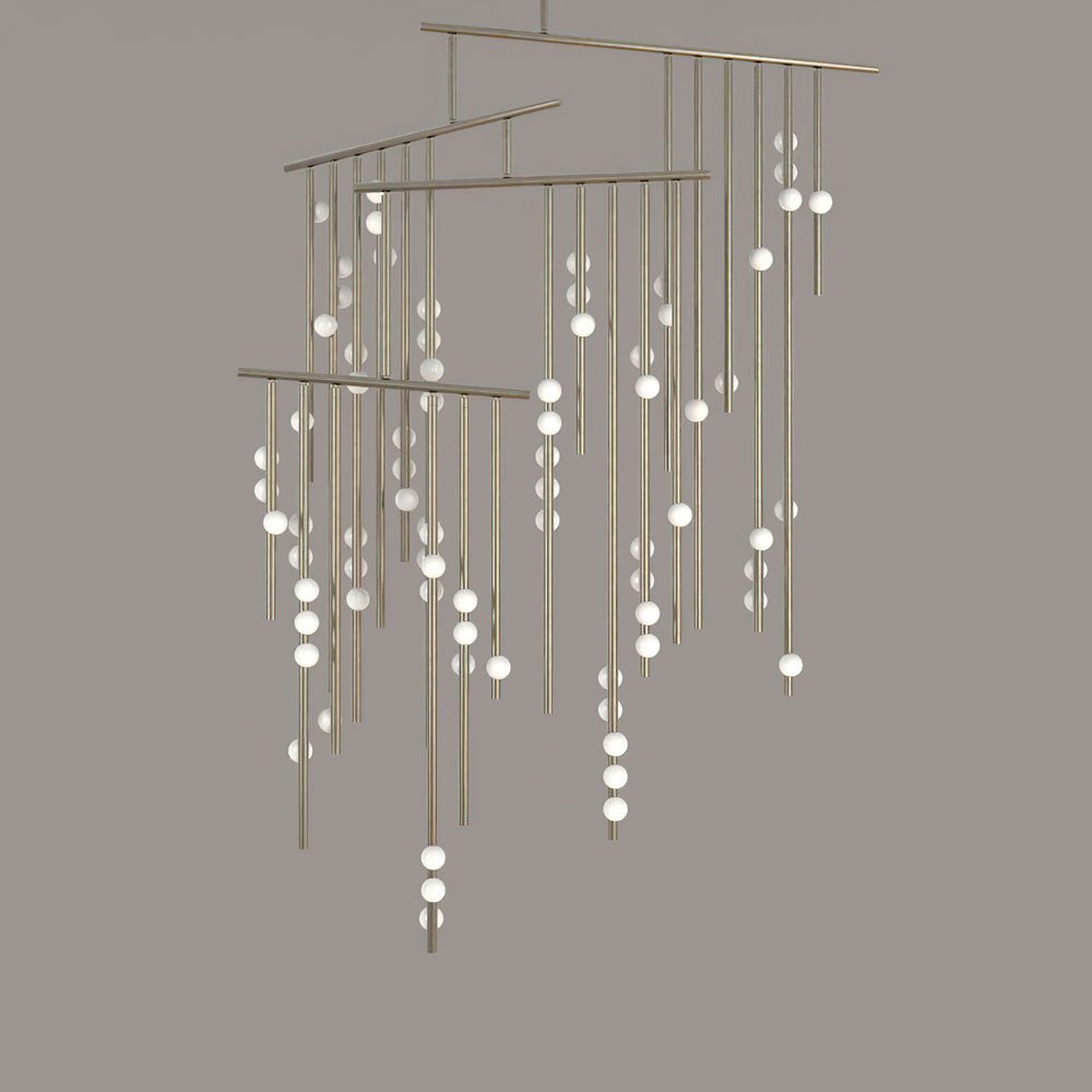 Eurzoris Chandelier Linéaire Géométrique en Laiton - Neutralighting