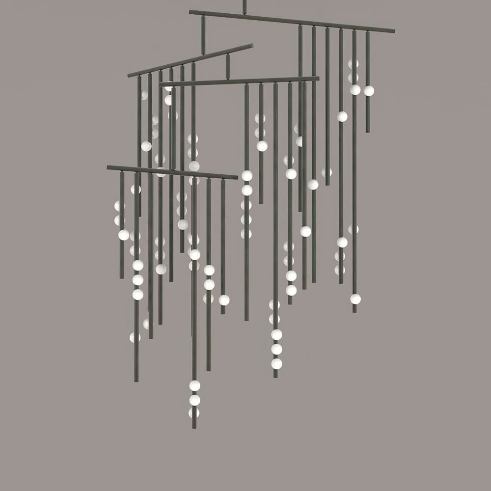 Eurzoris Chandelier Linéaire Géométrique en Laiton - Neutralighting
