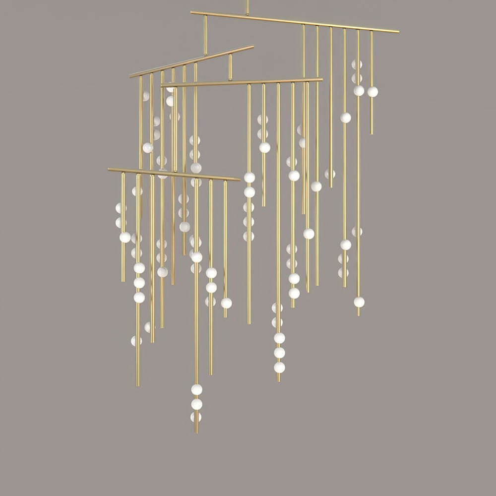Eurzoris Chandelier Linéaire Géométrique en Laiton - Neutralighting