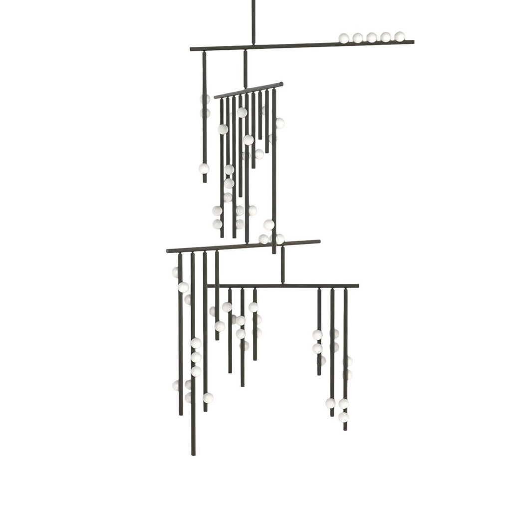 Eurzoris Chandelier Linéaire Géométrique en Laiton - Neutralighting
