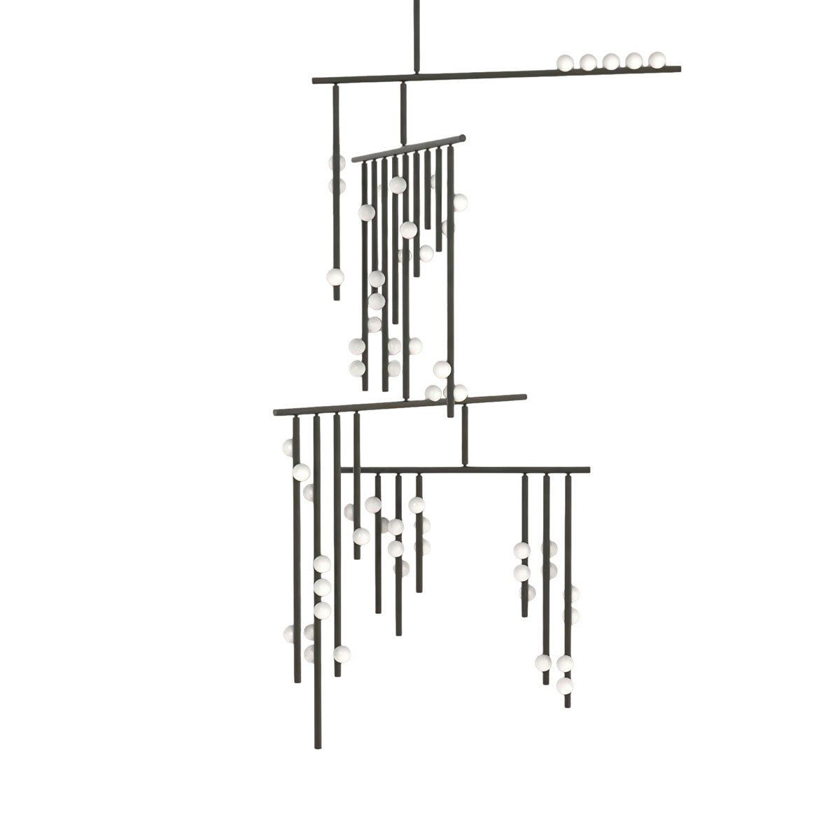 Eurzoris Chandelier Linéaire Géométrique en Laiton - Neutralighting