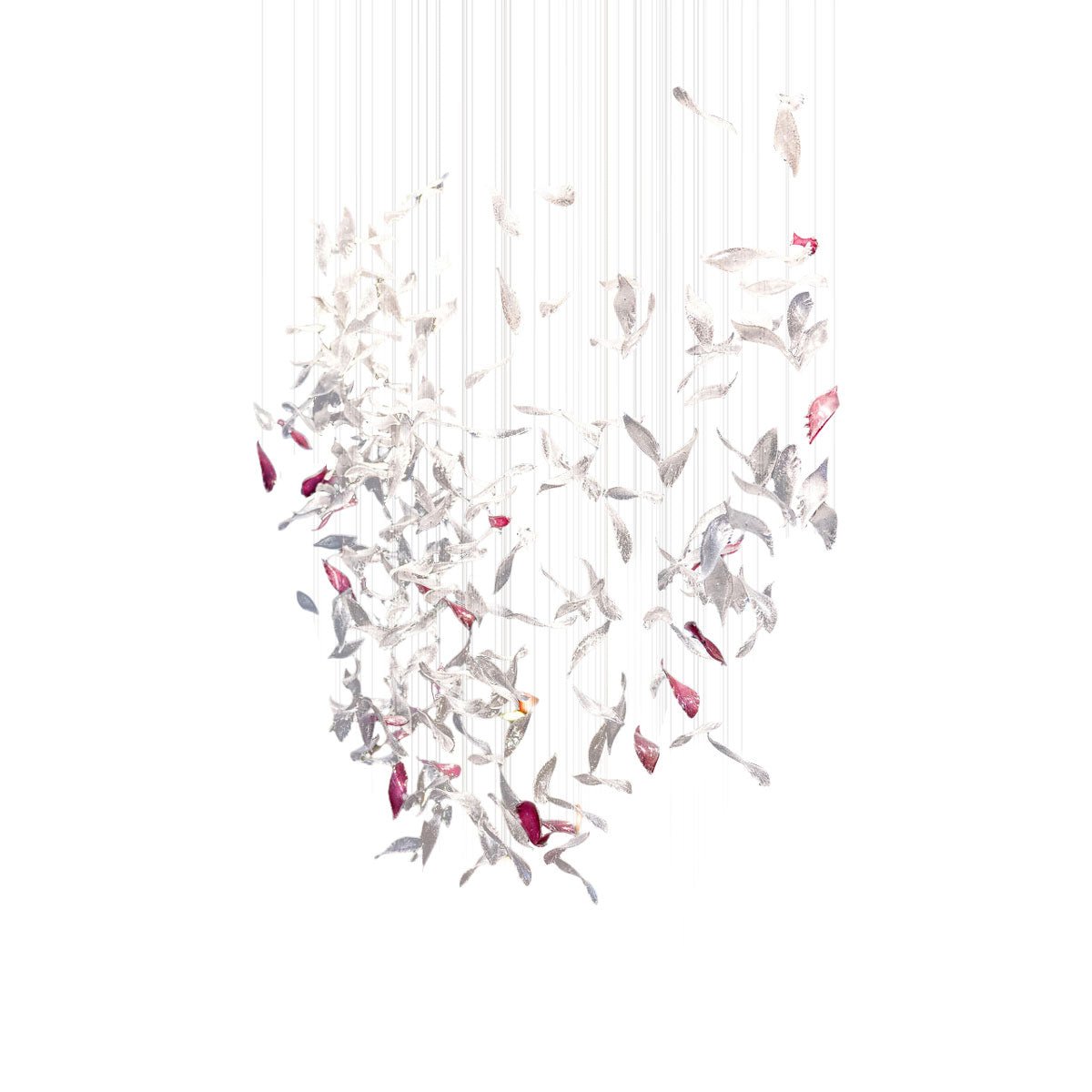 Zathaara Verre Plume Forme Lustre - Neutralighting