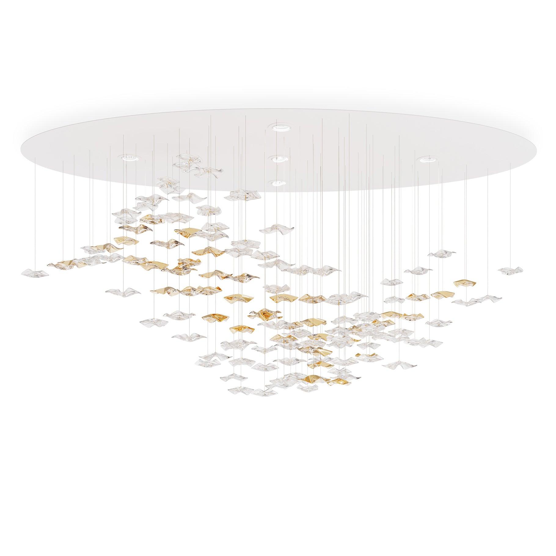 Nephele Chandelier Feuille en Cristal - Neutralighting