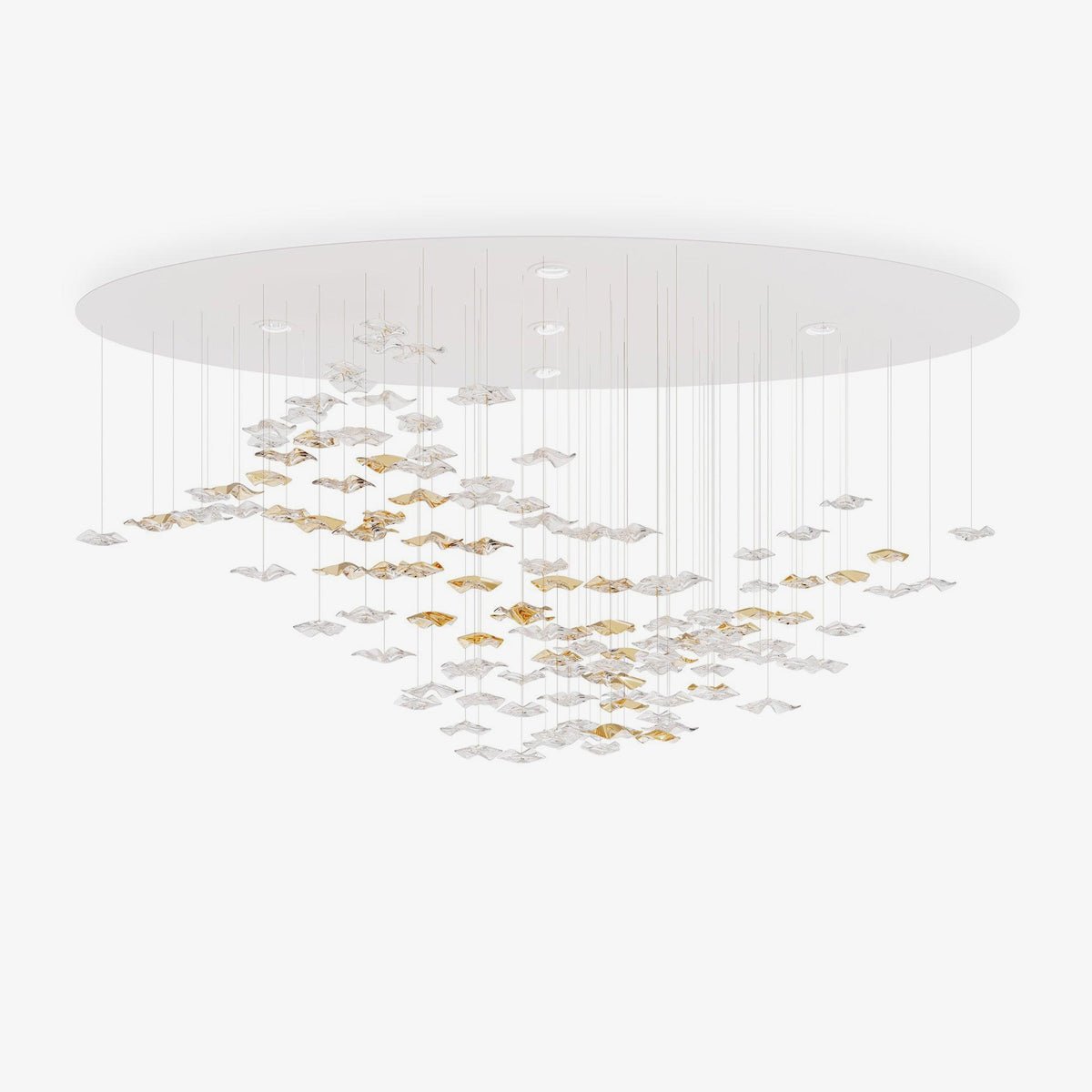 Nephele Chandelier Feuille en Cristal - Neutralighting