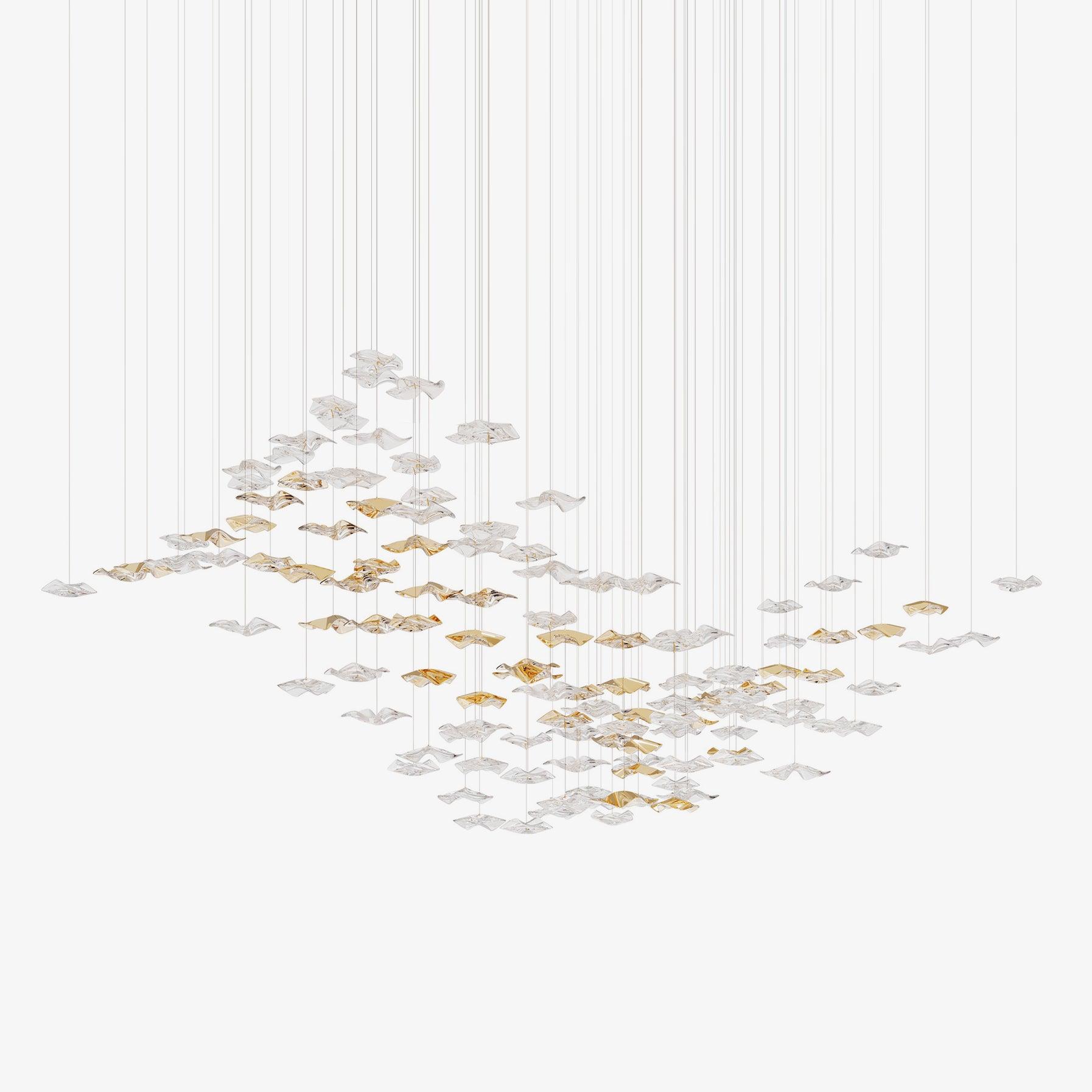 Vecarisra Suspension Lampes Art Verre Tidal Luxe - Neutralighting