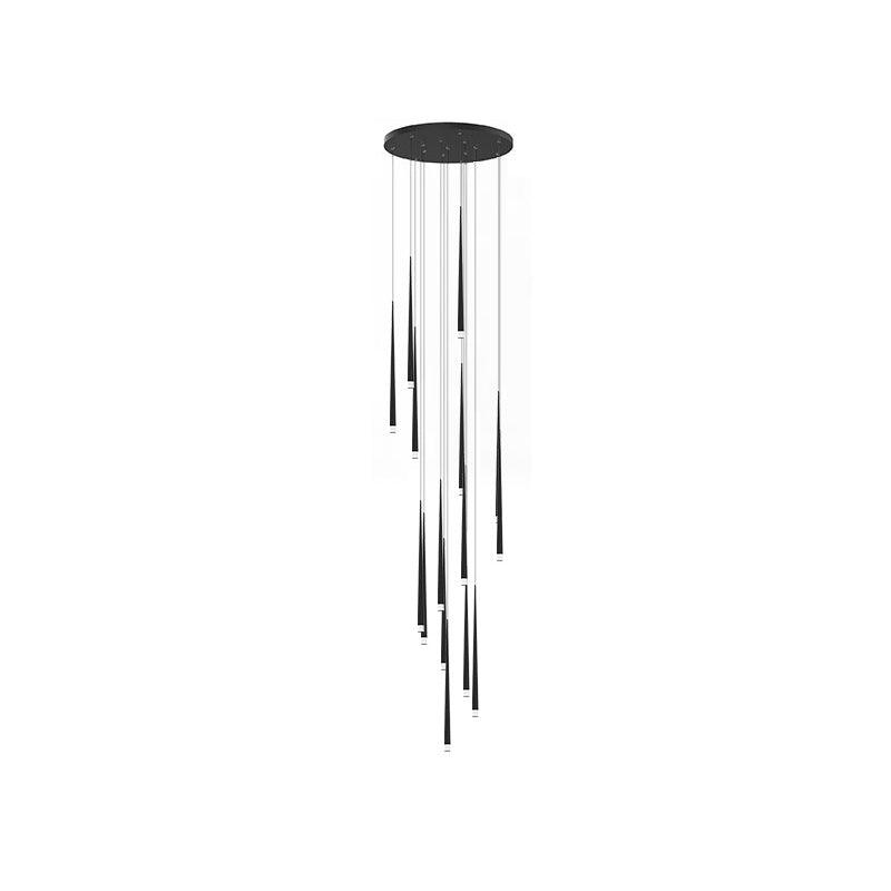 Lustra Chandelier Élancé Noir Minimaliste - Neutralighting