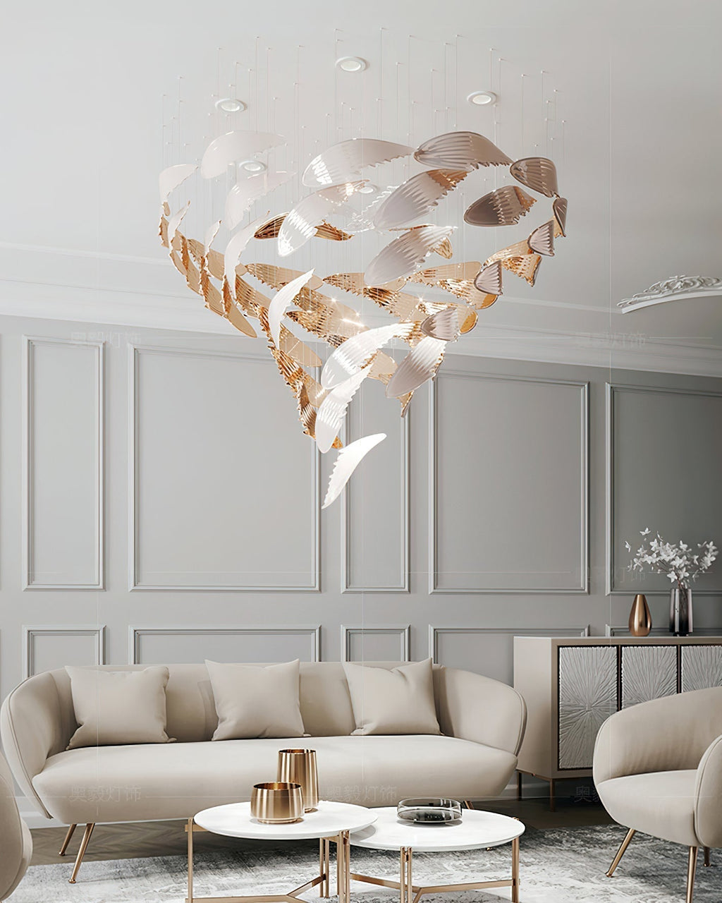 Alvenan Oiseau Vol Lustre - Neutralighting