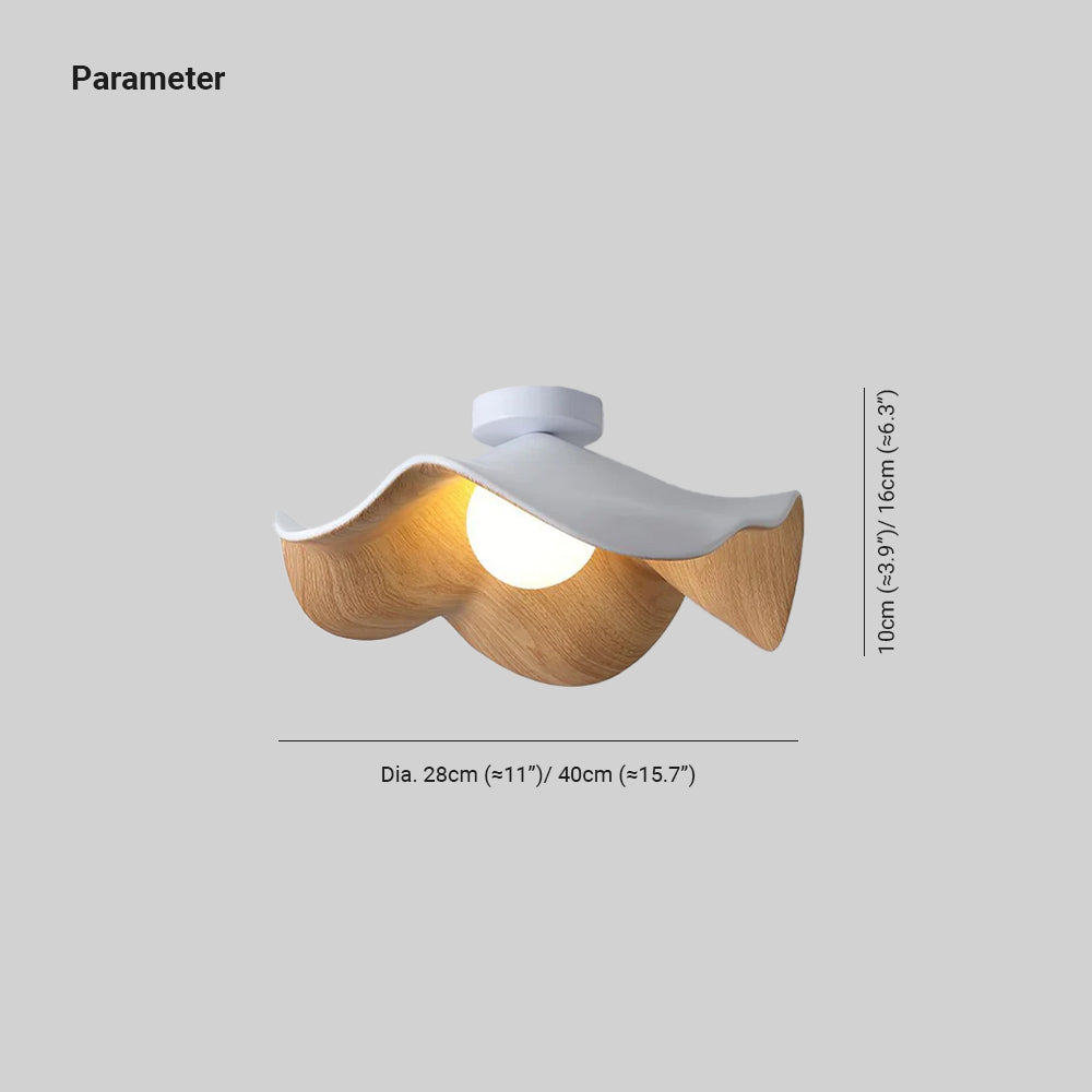 Lanoe Plafonnier Noir Bois - Neutralighting