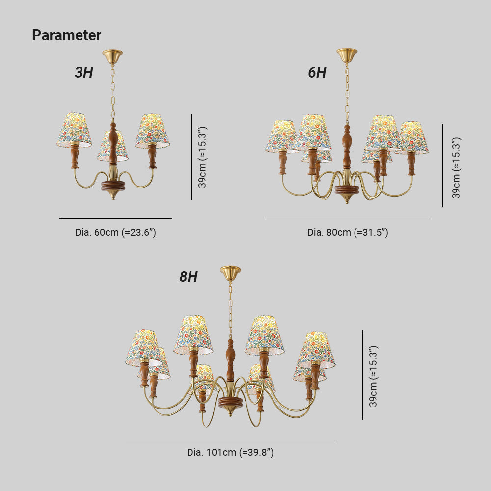 Cassian Lustre Fleur en Tissu - Neutralighting