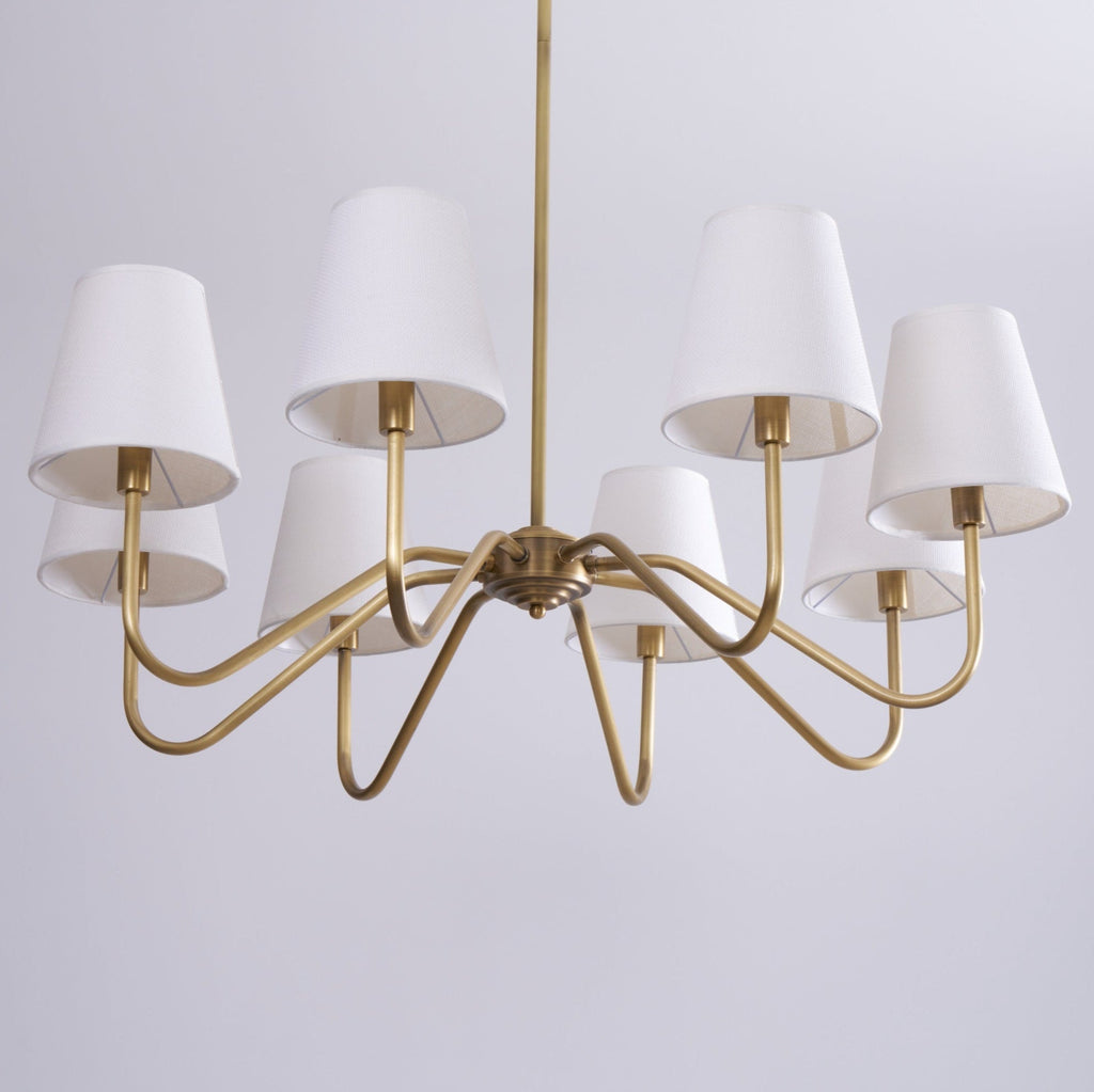 Viraean Chandelier Industriel Vintage en Laiton et Tissu - Neutralighting
