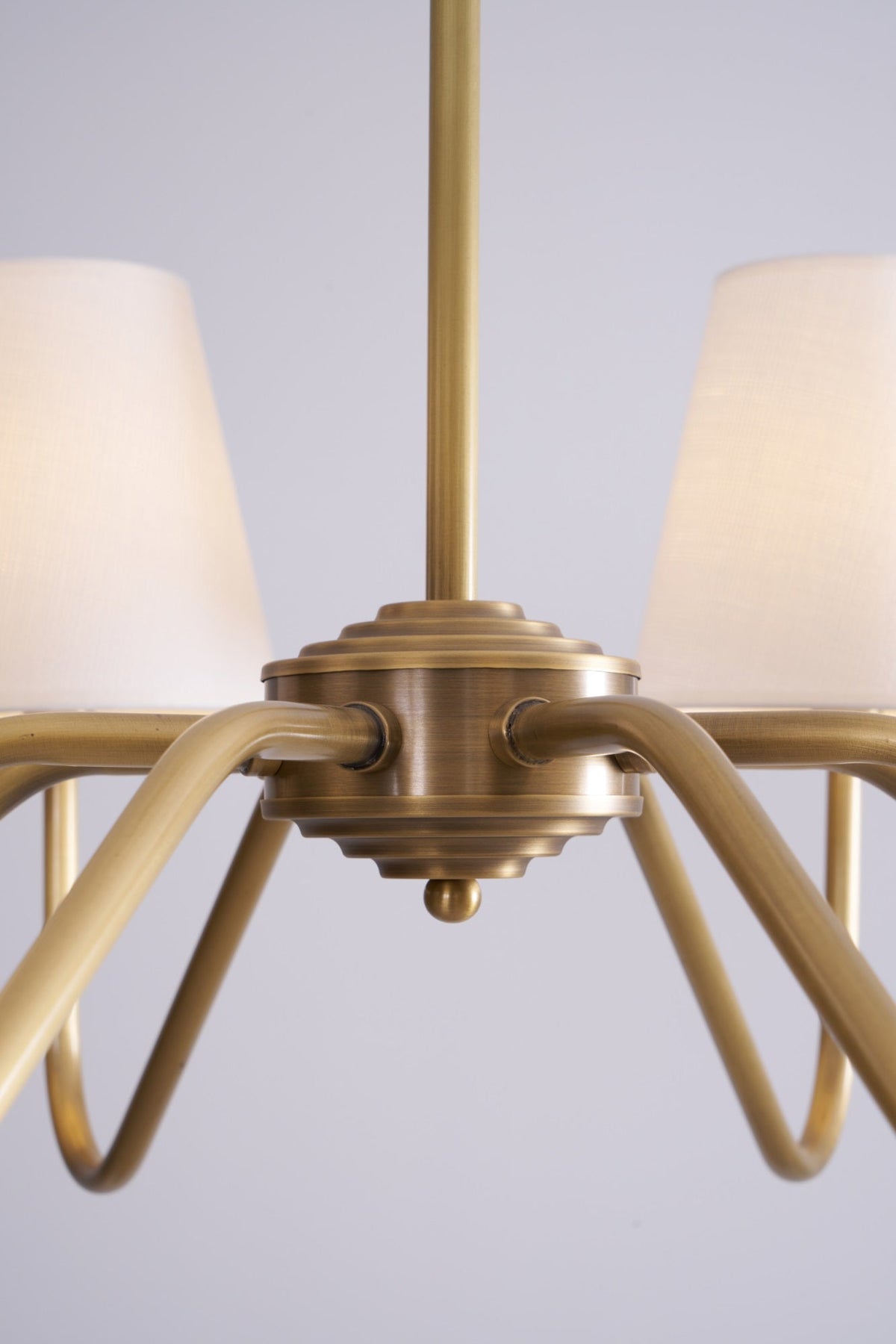 Viraean Chandelier Industriel Vintage en Laiton et Tissu - Neutralighting