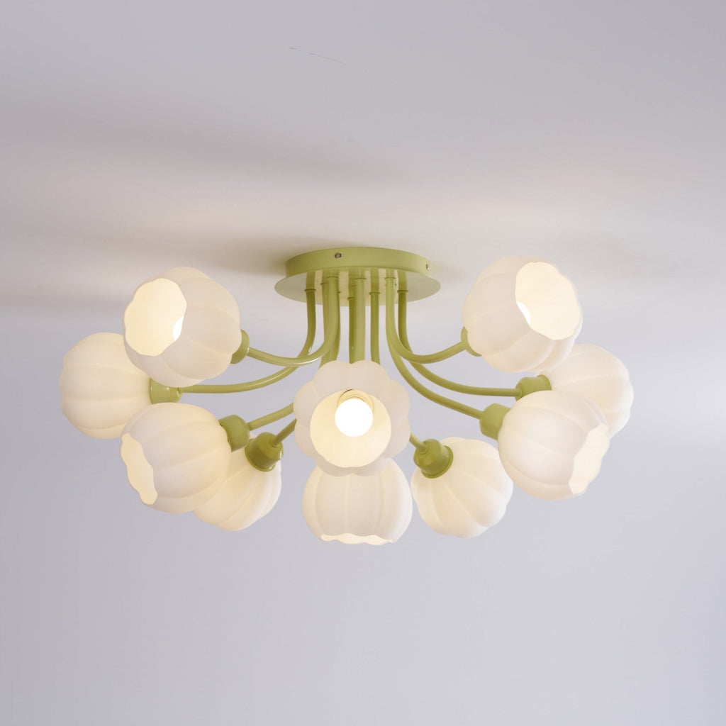 Zenorarae Plafonnier en Verre Matcha Élégant - Neutralighting