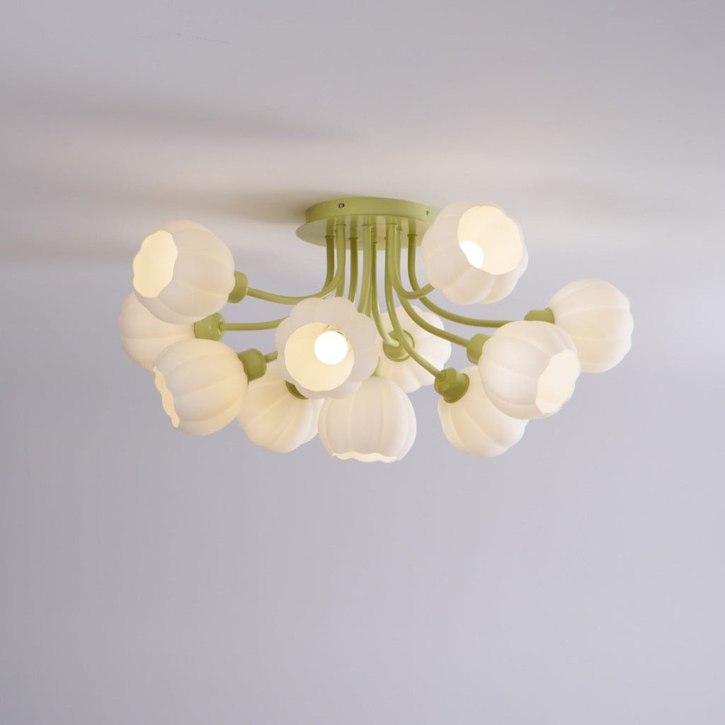 Zenorarae Plafonnier en Verre Matcha Élégant - Neutralighting