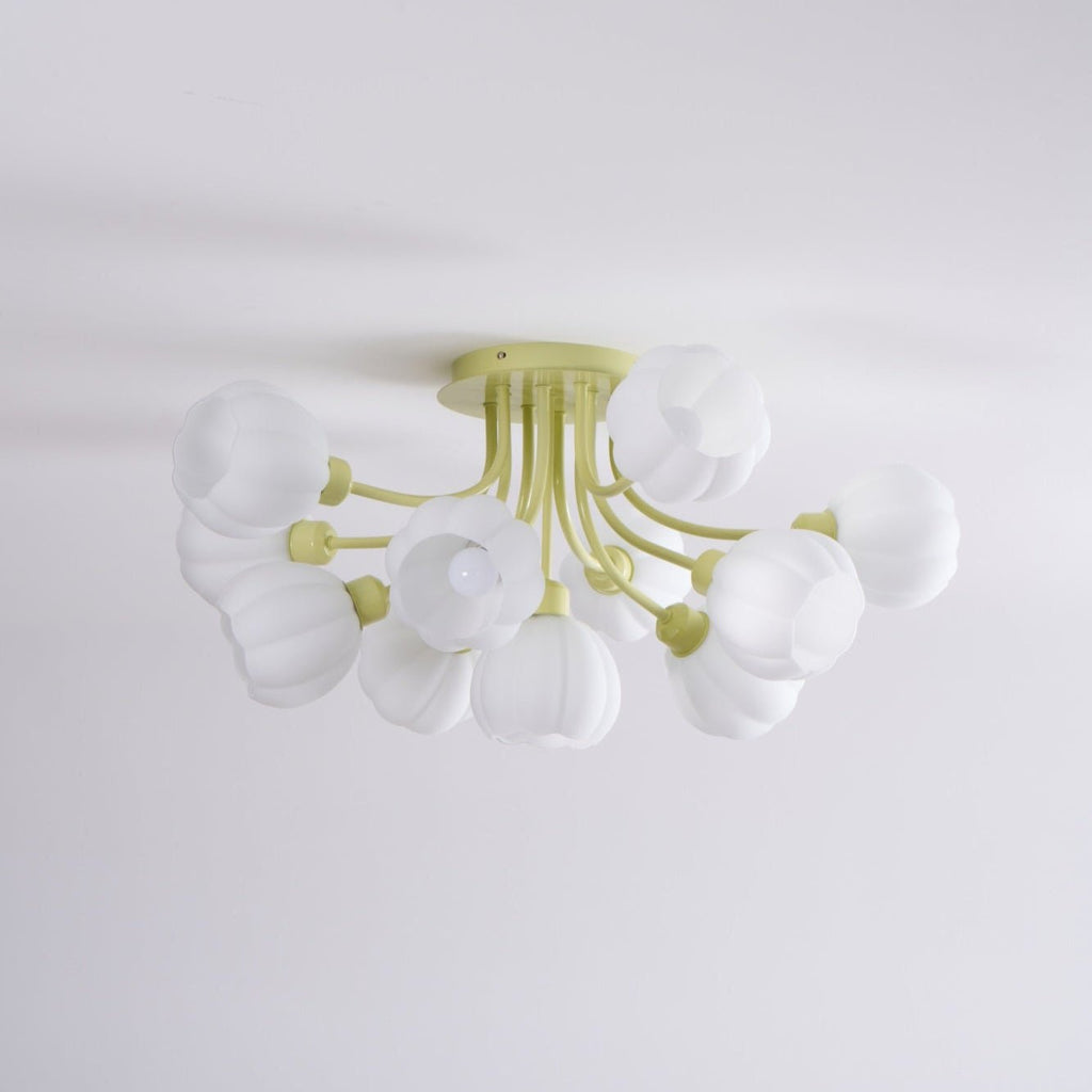 Zenorarae Plafonnier en Verre Matcha Élégant - Neutralighting