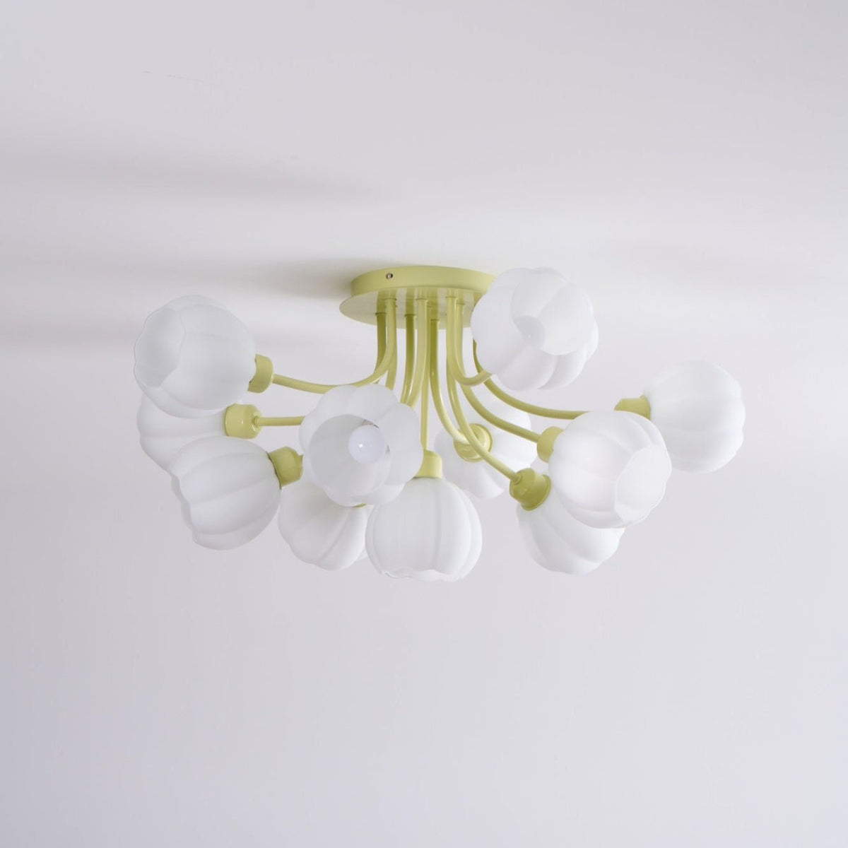 Zenorarae Plafonnier en Verre Matcha Élégant - Neutralighting