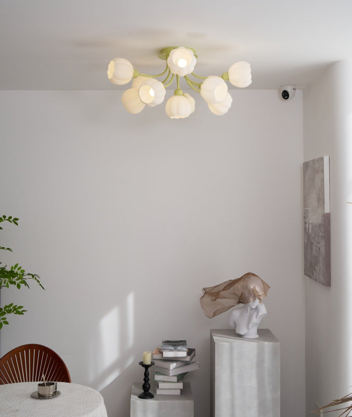 Zenorarae Plafonnier en Verre Matcha Élégant - Neutralighting