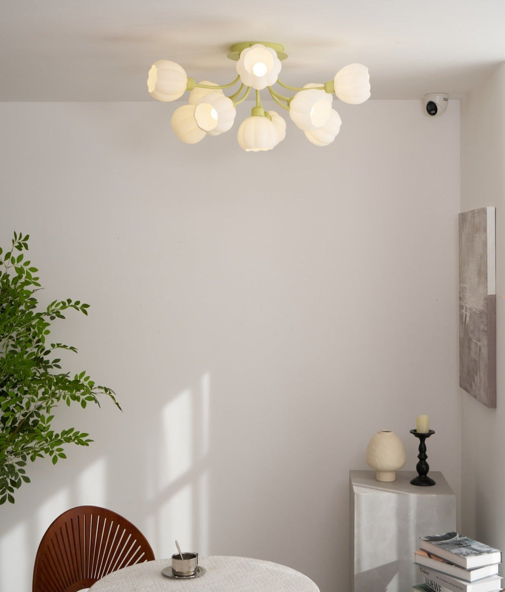 Zenorarae Plafonnier en Verre Matcha Élégant - Neutralighting