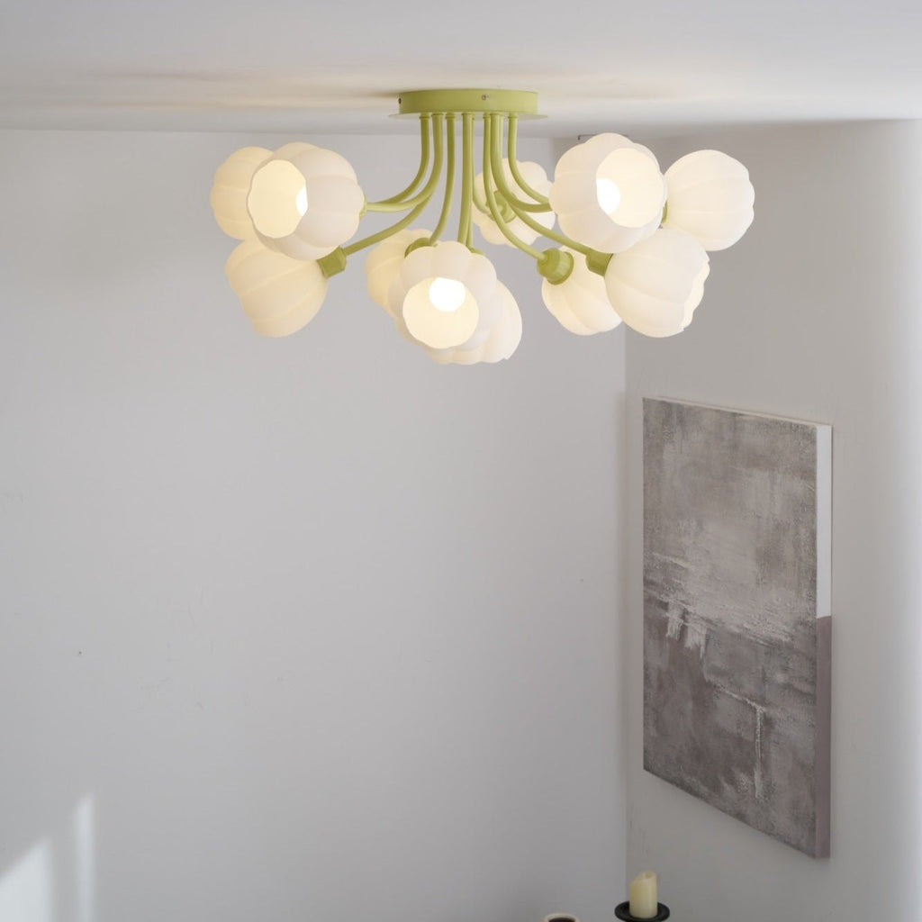 Zenorarae Plafonnier en Verre Matcha Élégant - Neutralighting