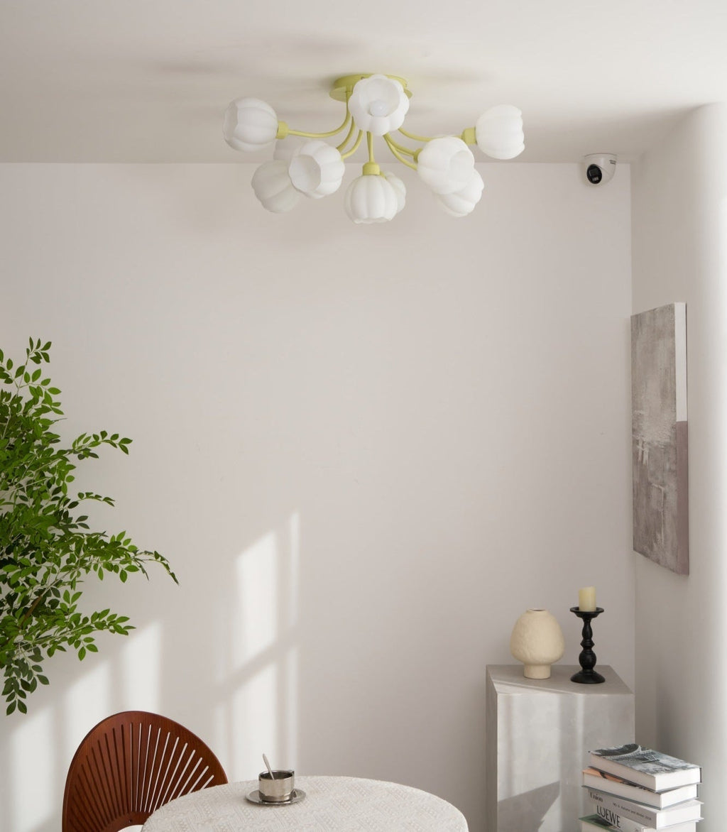 Zenorarae Plafonnier en Verre Matcha Élégant - Neutralighting