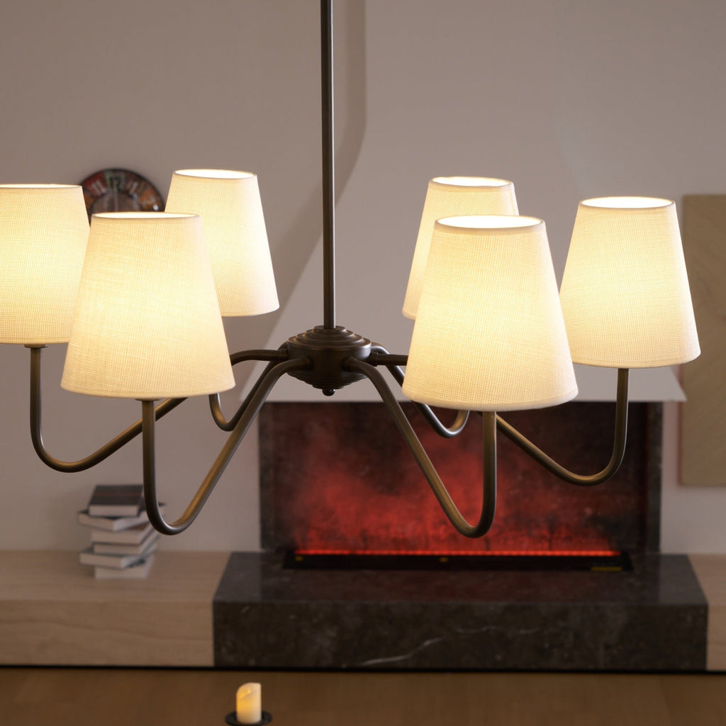 Aurvarira Chandelier Classique Noir en Tissu Lumos - Neutralighting