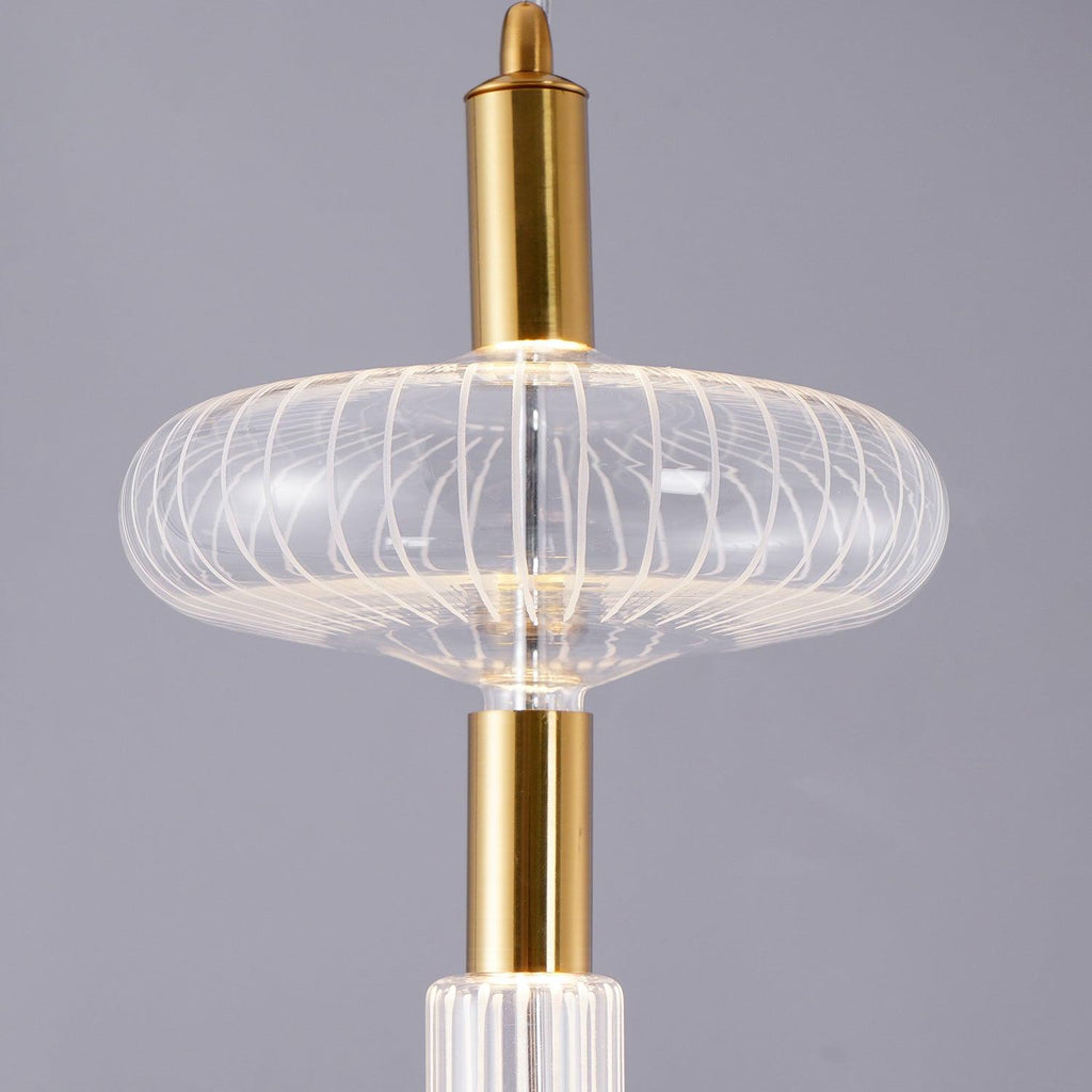 Solara Lampe à suspension en cristal cylindrique Cipher contemporaine - Neutralighting