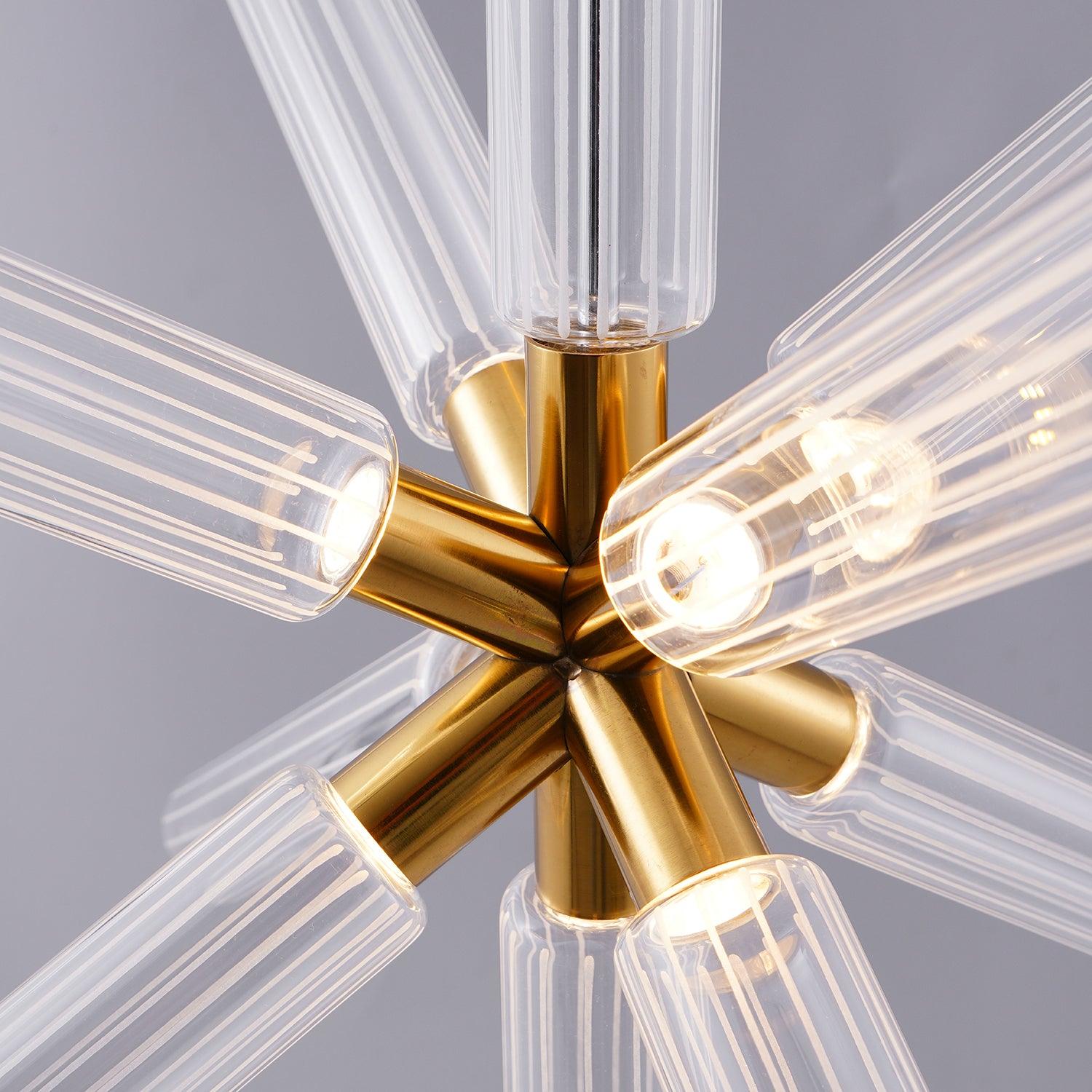 Solara Lampe à suspension en cristal cylindrique Cipher contemporaine - Neutralighting