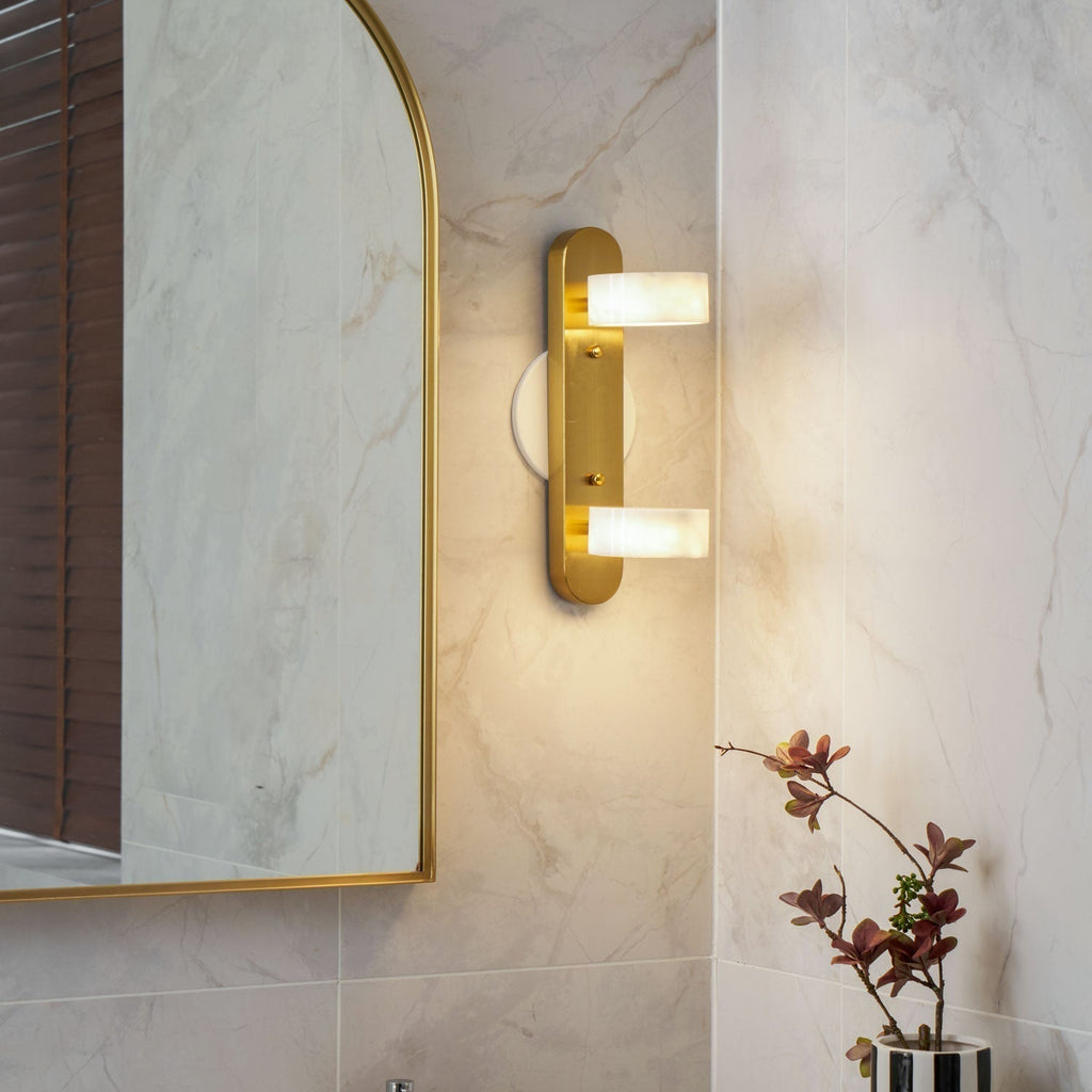 Orshaa Linéaire Travertin Vanité Lumière - Neutralighting