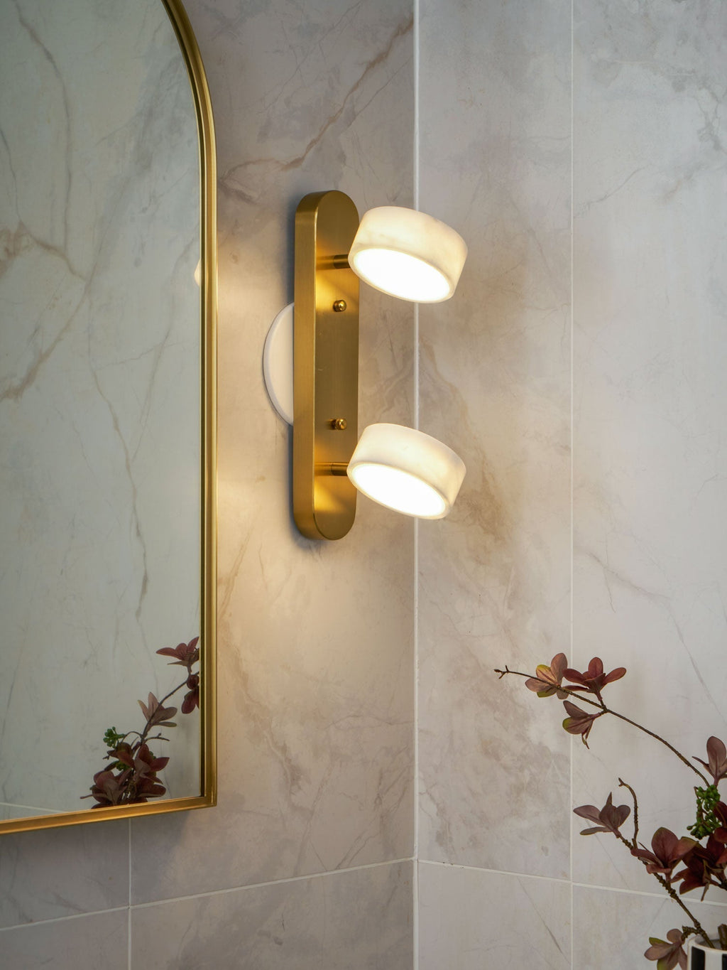Orshaa Linéaire Travertin Vanité Lumière - Neutralighting