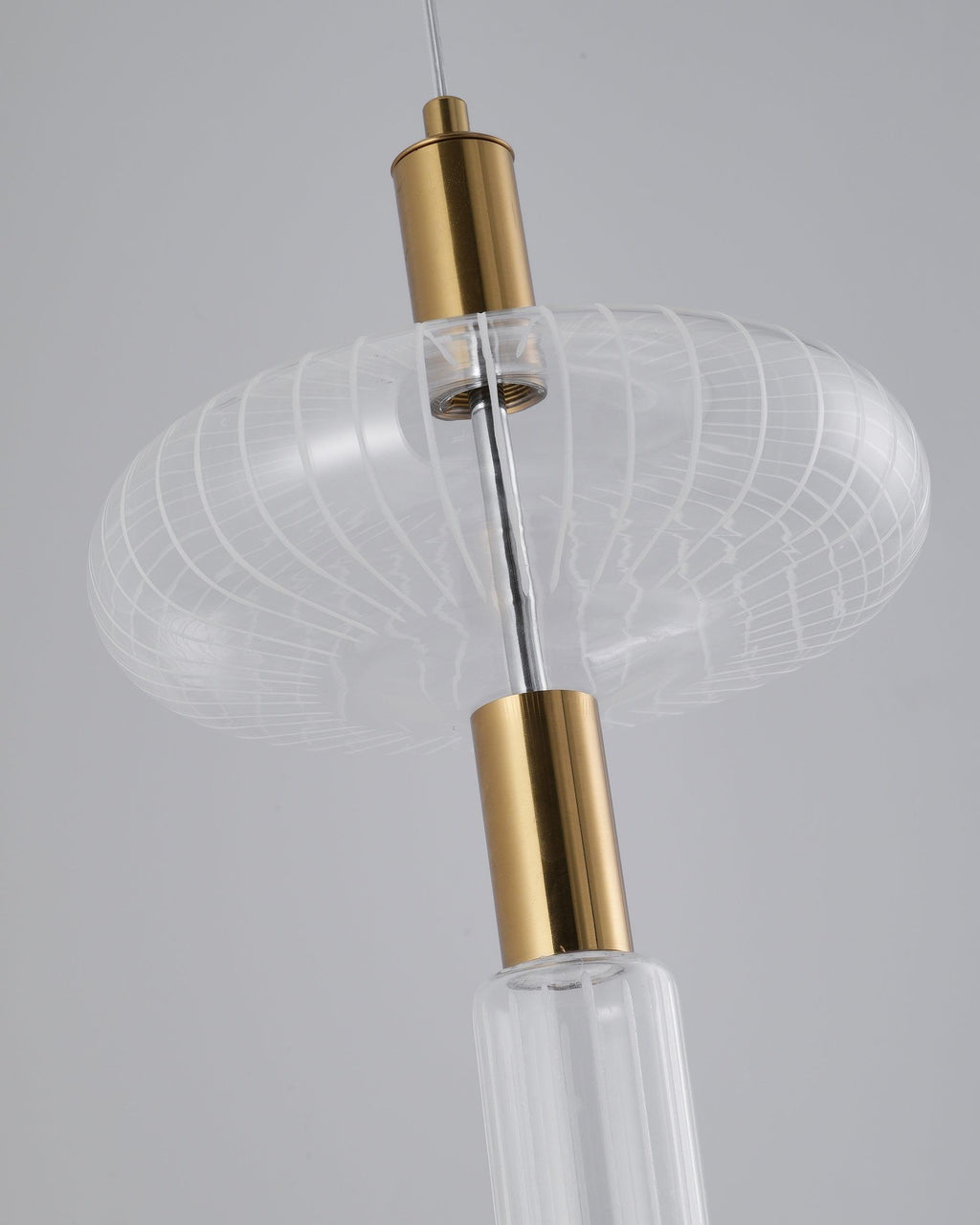 Solara Lampe à suspension en cristal cylindrique Cipher contemporaine - Neutralighting