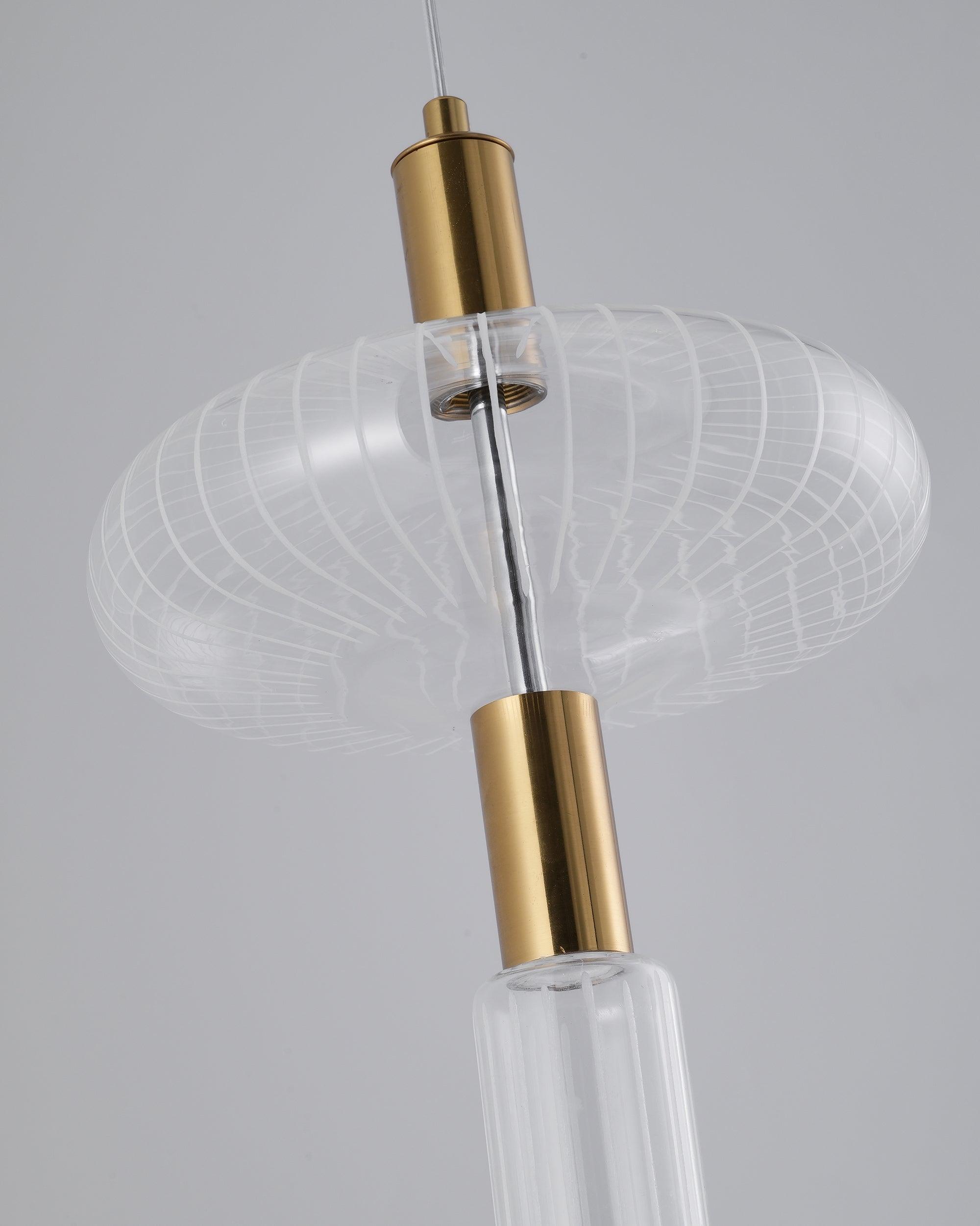Solara Lampe à suspension en cristal cylindrique Cipher contemporaine - Neutralighting