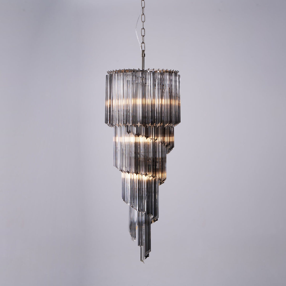 Aurora Lustre Fumé Verre Spirale - Neutralighting