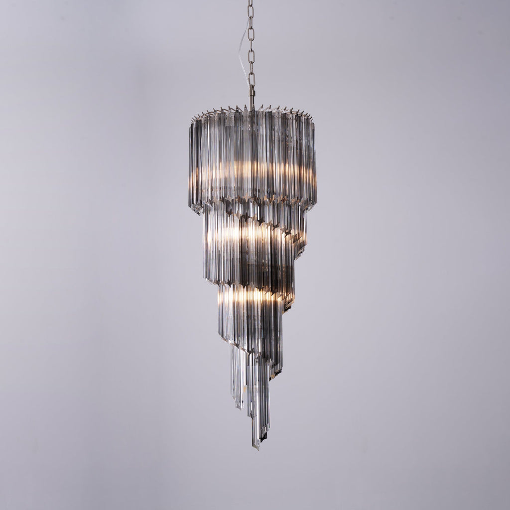 Aurora Lustre Fumé Verre Spirale - Neutralighting