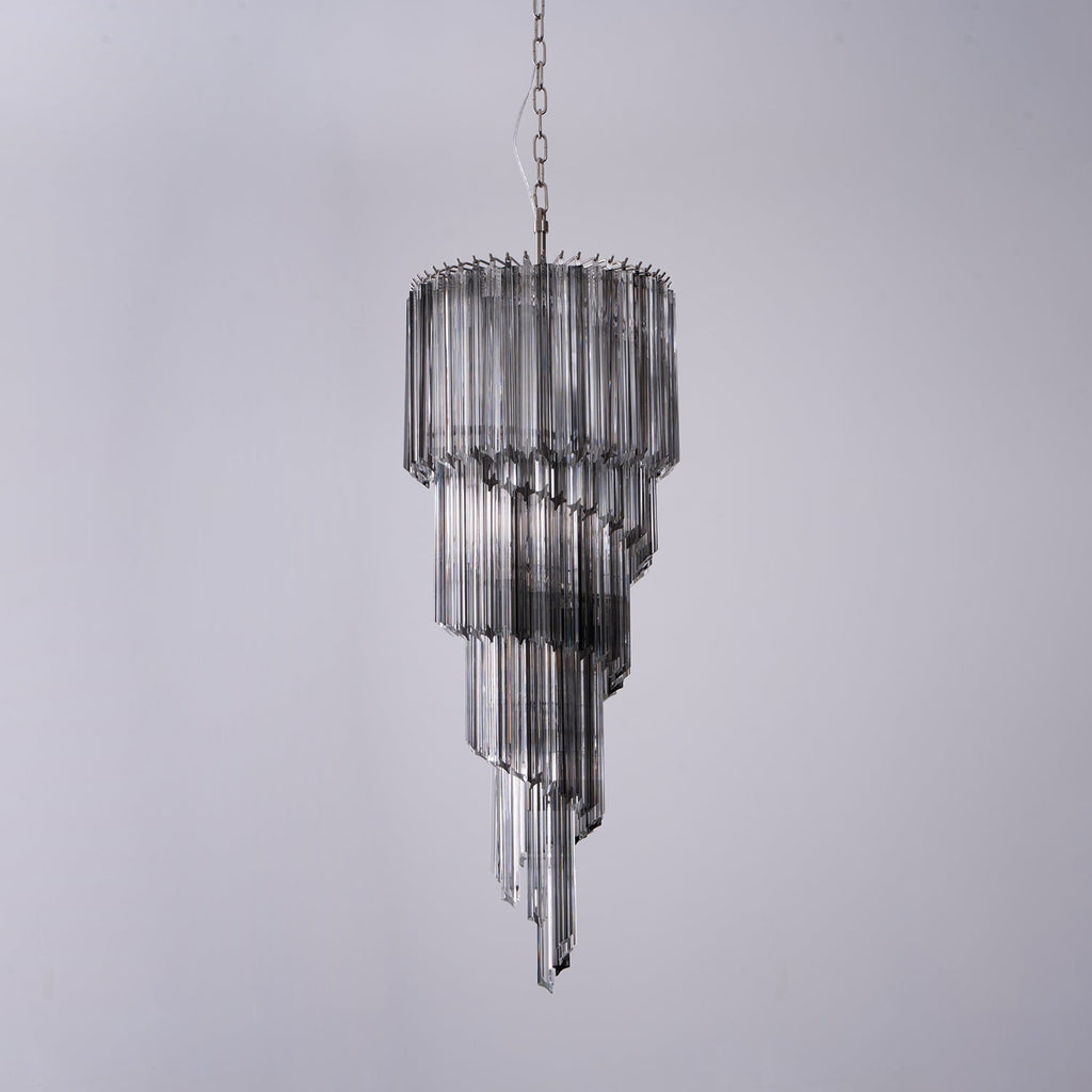 Aurora Lustre Fumé Verre Spirale - Neutralighting