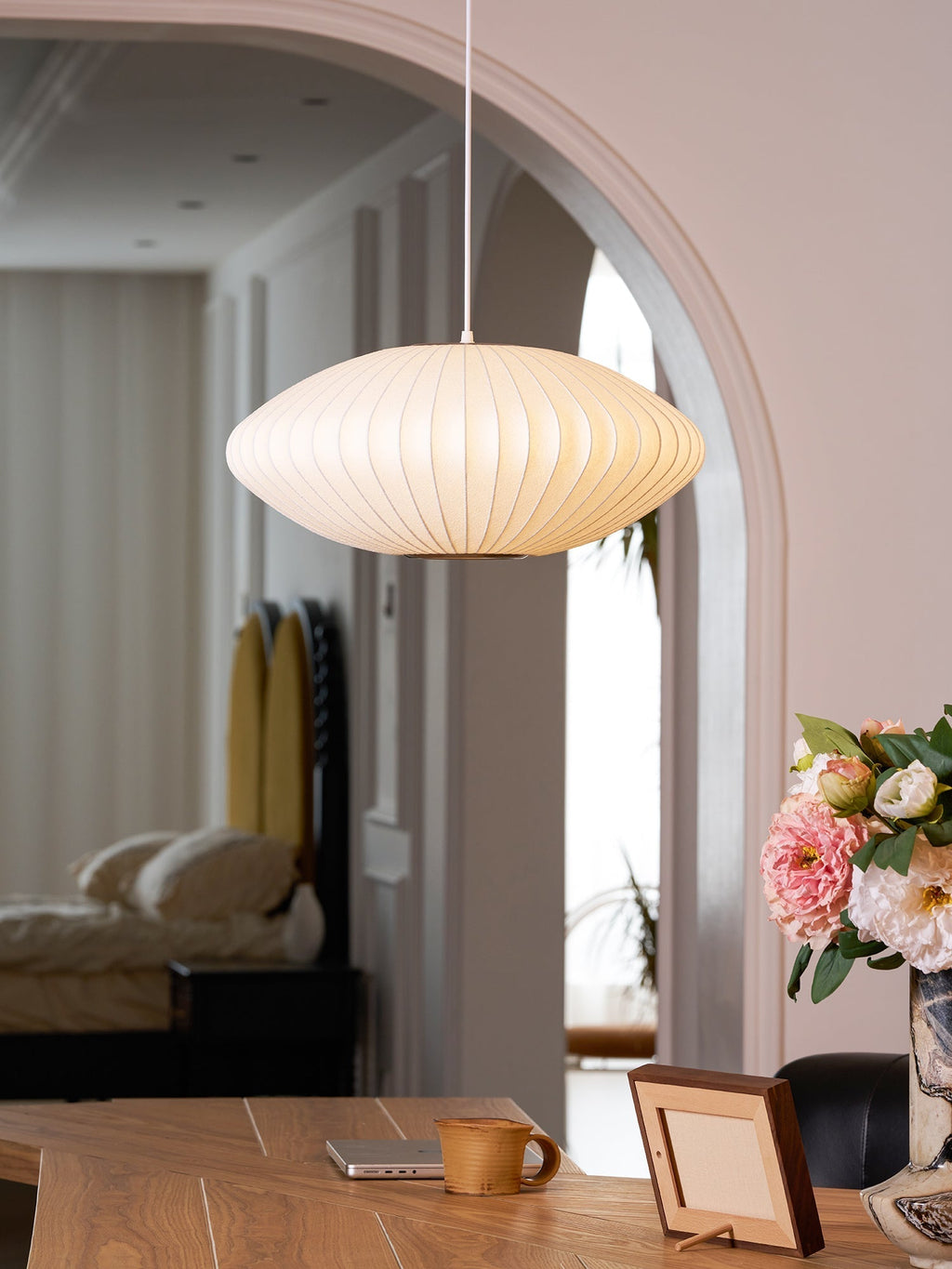 Nebula Lampe Suspendue en Soie de Mûrier Boule - Neutralighting