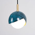 Solara Lampe Suspendue en Laiton Globe Opale Emboîté Moderne - Neutralighting