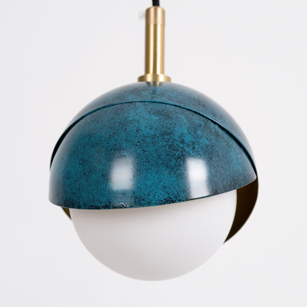 Solara Lampe Suspendue en Laiton Globe Opale Emboîté Moderne - Neutralighting