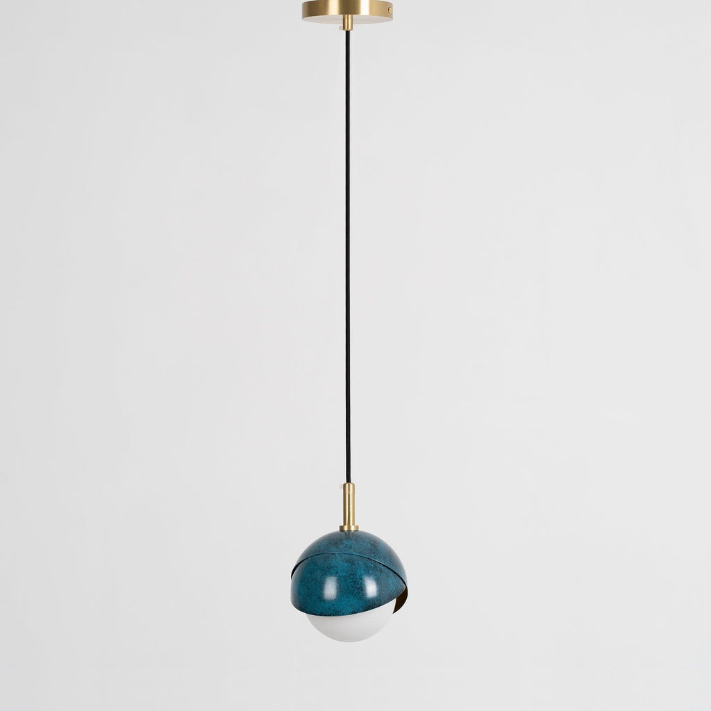 Solara Lampe Suspendue en Laiton Globe Opale Emboîté Moderne - Neutralighting