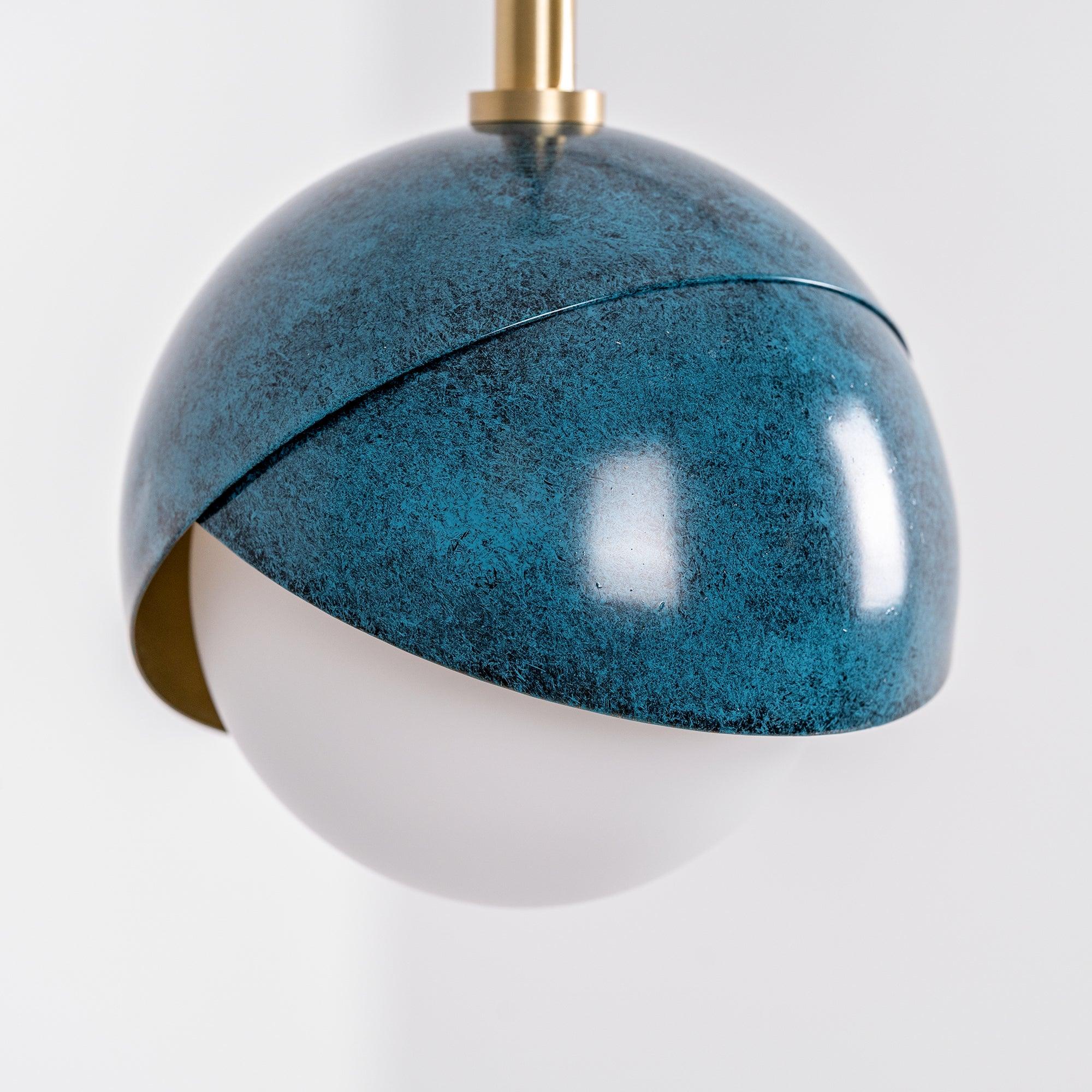 Solara Lampe Suspendue en Laiton Globe Opale Emboîté Moderne - Neutralighting