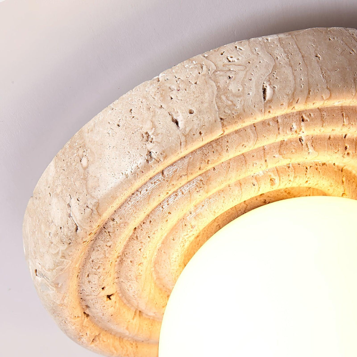 Dahlia Applique Ronde en Travertin - Neutralighting