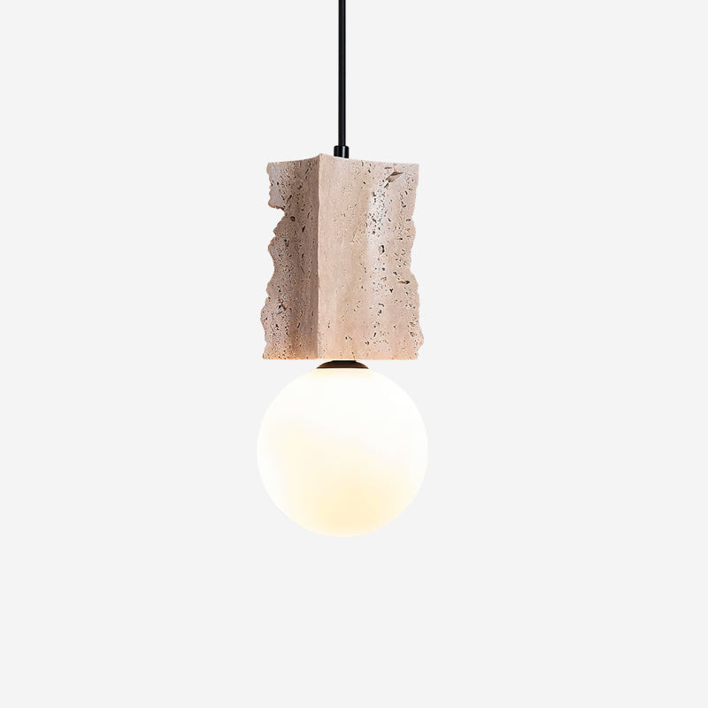 Ritta Lampe Pendentive Irrégulière en Travertin - Neutralighting